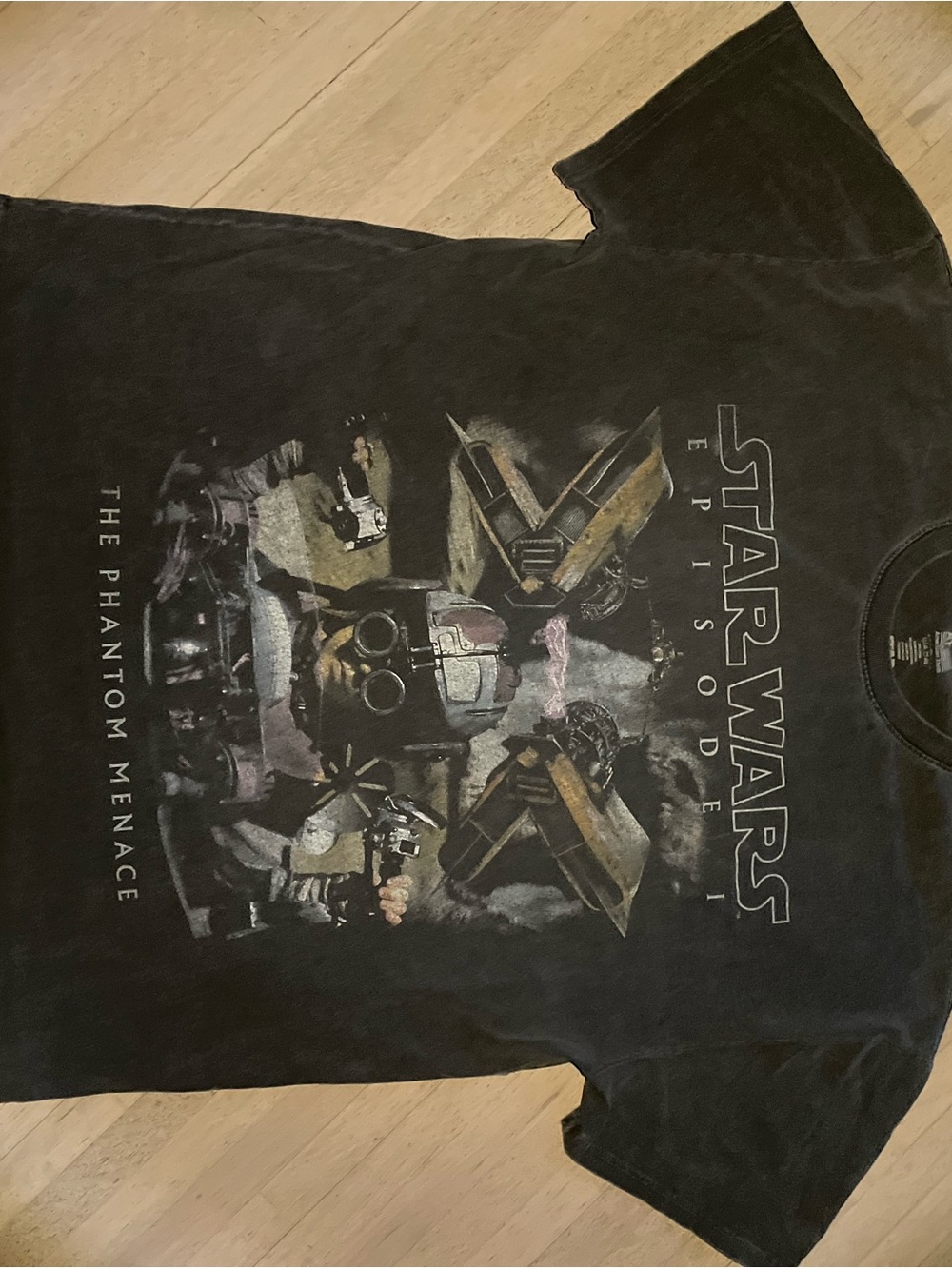American Apparel Black Star Wars Episode I The Phantom Menace Graphic Tee